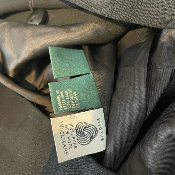 RALPH LAUREN LRL CREST LOGO EMBROIDERED DOUBLE BREASTED WOOL BLAZER BLACK 10 - Picture 8 of 8